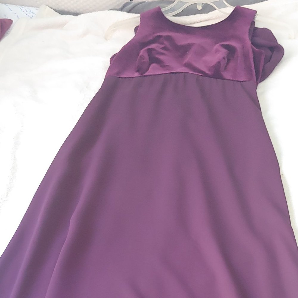 Chiffon & velvet formal dress, size 6